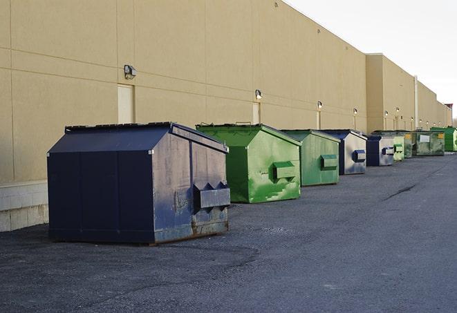 a construction dumpster filled with debris in Arlington